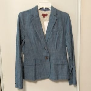 Chambray 2 button blazer